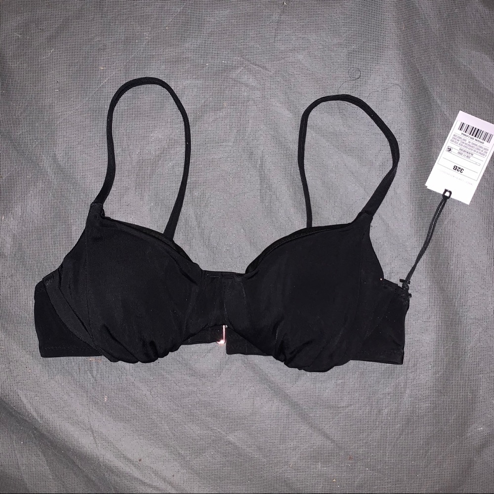 Shade & Shore Black Bikini Top 32b NWT Padded